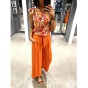 Pantalon Fluide Orange