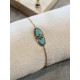 Bracelet Acier inoxydable pierre turquoise