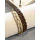 Bracelet Acier inoxydable chainettes camel