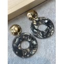 Boucles en acier inoxydable noire Chantal