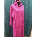 Robe longue sweat prune