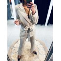 Veste beige à nouer