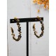 Boucles anneaux fleurs noires