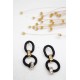 Boucles noire strass