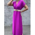 Robe longue fushia