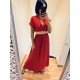 Robe longue rouge