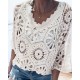 Top crochet Beige