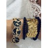 Bracelet elastique rond leopard