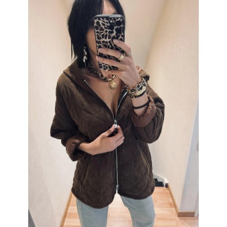 Veste en velour choco