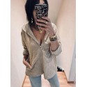 Veste en velours beige