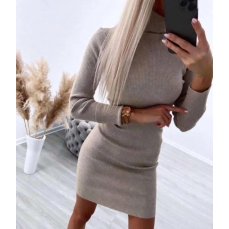 Robe pull beige Milie