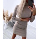 Robe pull beige Milie