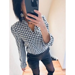 Blouse pied de poule