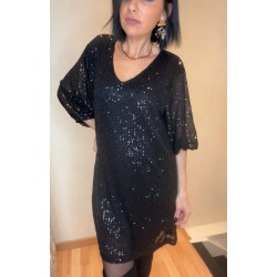 Robe sequins noirs