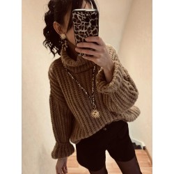 Pull tricot camel