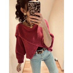 Pull Eugénie framboise