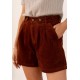 Short velours rouille