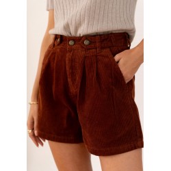 Short velours rouille