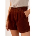 Short velours rouille