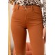 Jeans slim push up camel