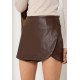 Jupe short choco simili Ombeline