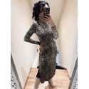 Robe longue Leopard