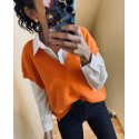 Pull sans manches orange