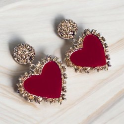 Boucles rouge coeur