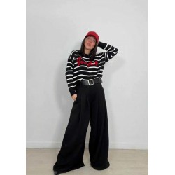 Pantalon large noir